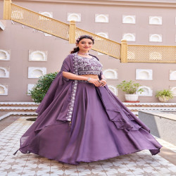 Premium Embroidered Rangoli Silk Wedding Lehenga Choli Set with Shrug Dupatta